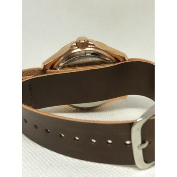 Fossil AM4616B Women's Brown Leather Analog Beige Dial Quartz Genuine Watch Ff7 - Picture 9 of 9